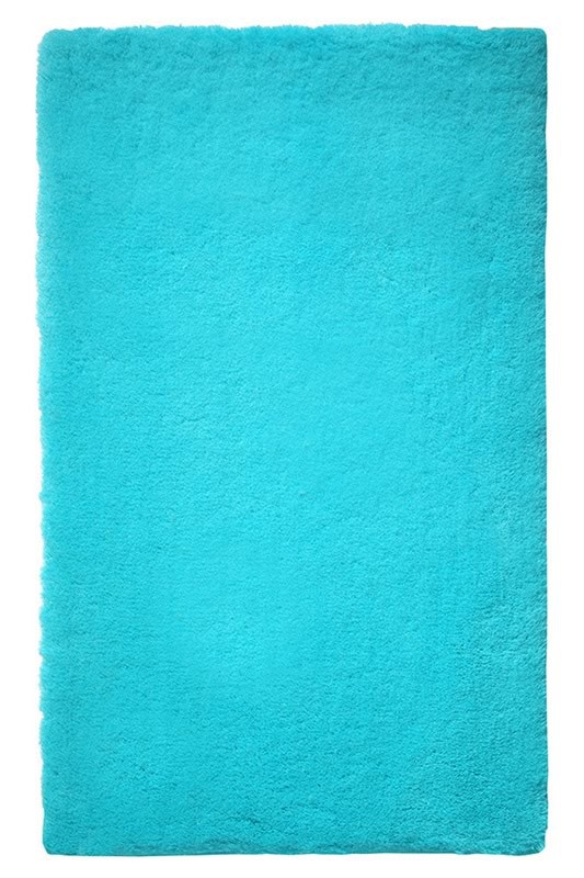 Tapis de bain shaggy antidérapant turquoise Event Esprit Home