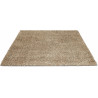 Tapis naturel shaggy en laine et tencel Quartz