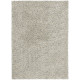 Tapis naturel shaggy en laine et tencel Quartz