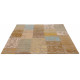 Tapis patchwork laine courtes mèches ethnique Yara Patchwork