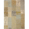 Tapis patchwork laine courtes mèches ethnique Yara Patchwork