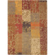 Tapis patchwork laine courtes mèches ethnique Yara Patchwork