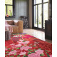 Tapis floral multicolore noué main en laine Yara Garland