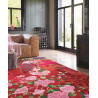 Tapis floral multicolore noué main en laine Yara Garland