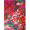 Tapis floral multicolore noué main en laine Yara Garland