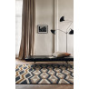 Tapis scandinave noué main en laine graphique Yara Artdeco