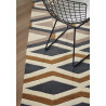 Tapis scandinave noué main en laine graphique Yara Artdeco