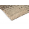 Tapis beige en laine moderne noué main rayé Yeti Sky