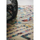 Tapis multicolore noué main laine et viscose vintage Yeti Summit