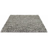 Tapis tissé main laine et jute uni plat pour salon Cobble