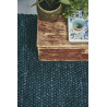 Tapis tissé main laine et jute uni plat pour salon Cobble