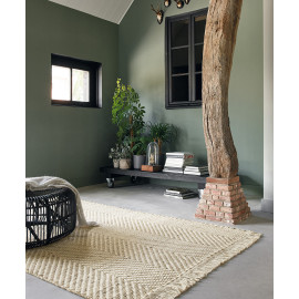 Tapis plat en laine avec franges design pour salon Atelier Twill