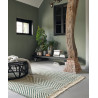 Tapis plat en laine avec franges design pour salon Atelier Twill