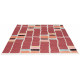 Tapis en laine moderne avec franges plat Kashba Stack