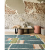 Tapis en laine moderne avec franges plat Kashba Stack