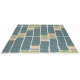 Tapis en laine moderne avec franges plat Kashba Stack