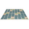 Tapis en laine moderne avec franges plat Kashba Stack