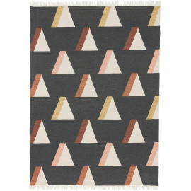 Tapis géométrique plat en laine scandinave Kashba Wigwam