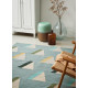 Tapis géométrique plat en laine scandinave Kashba Wigwam