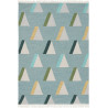 Tapis géométrique plat en laine scandinave Kashba Wigwam