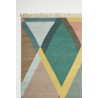 Tapis multicolore plat avec franges design Kashba Jewel