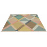 Tapis multicolore plat avec franges design Kashba Jewel