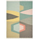 Tapis moderne avec franges multicolore plat Kashba Tipi