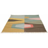 Tapis moderne avec franges multicolore plat Kashba Tipi