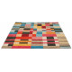 Tapis multicolore tufté main laine moderne Estella Domino