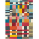 Tapis multicolore tufté main laine moderne Estella Domino