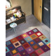 Tapis moderne tufté main multicolore Estella Carré