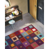 Tapis moderne tufté main multicolore Estella Carré