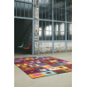 Tapis moderne tufté main multicolore Estella Carré