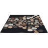 Tapis noir tufté main moderne pour salon Estella Carnaval