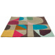 Tapis design multicolore tufté main pour salon Estella Harmony