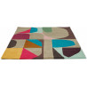 Tapis design multicolore tufté main pour salon Estella Harmony