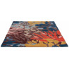 Tapis design tufté main floral laine et viscose Estella Submarin