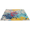 Tapis design tufté main floral laine et viscose Estella Submarin