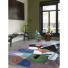 Tapis de salon multicolore tufté main design Estella Moonlight