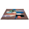 Tapis de salon multicolore tufté main design Estella Moonlight