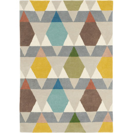 Tapis scandinave laine tufté main graphique Estella Vases