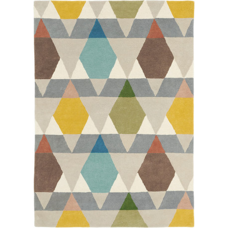 Tapis scandinave laine tufté main graphique Estella Vases