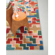 Tapis design multicolore pour salon en laine Estella Tetris