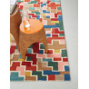 Tapis design multicolore pour salon en laine Estella Tetris