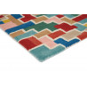 Tapis design multicolore pour salon en laine Estella Tetris