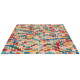 Tapis design multicolore pour salon en laine Estella Tetris