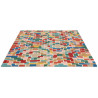 Tapis design multicolore pour salon en laine Estella Tetris