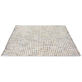 Tapis laine tissé main plat moderne rectangle Grain