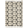 Tapis scandinave noué main laine avec franges Arabiska Geometrisk