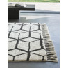 Tapis scandinave noué main laine avec franges Arabiska Geometrisk